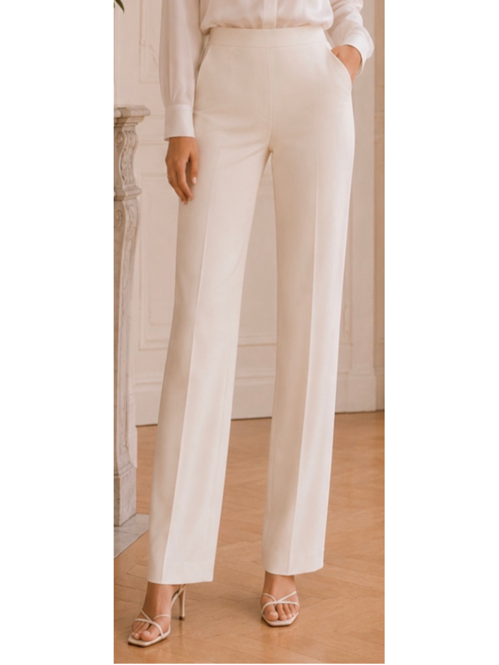Ralph Lauren Purple Label Annie Trousers Size 6 Cream New w tags